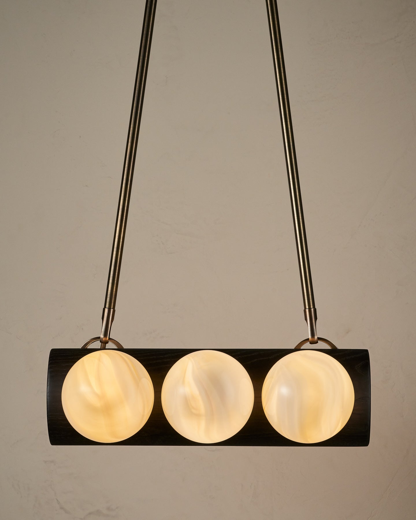 Nina 6-Light Chandelier | Organic Glass Shades, Solid Wood Base 33