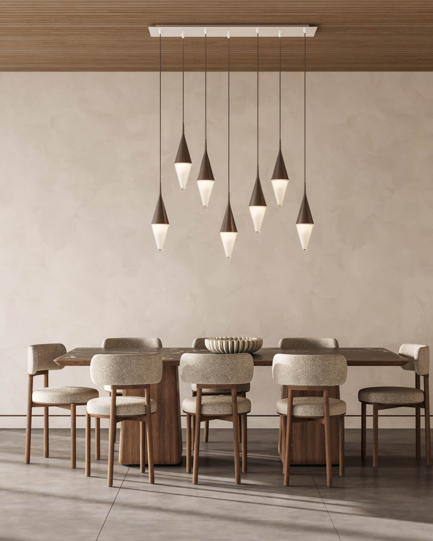 Nina Modern 7-Light Pendant Light | Elegant Glass Design, Ceiling Mount 0