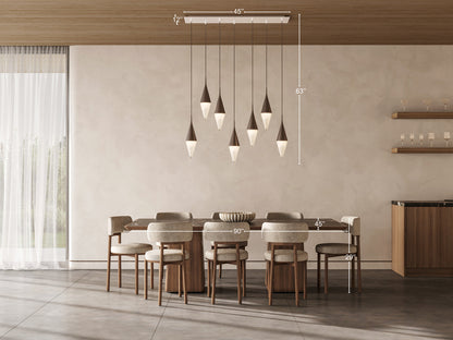 Nina Modern 7-Light Pendant Light | Elegant Glass Design, Ceiling Mount 3
